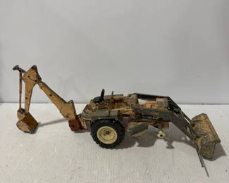 Backhoe Loader Construction Toy with Front Bucket & Rear Excavator