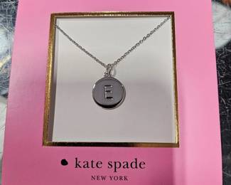Kate Spade One in a Million Initial Necklace "E" .040 Silver