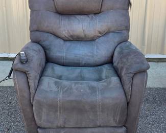 Brown Power Recliner with Wired Remote