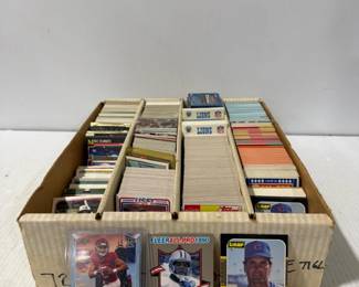Large Baseball & Football Trading Card Collection Barry Sanders, Ryne Sandberg & More