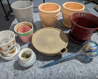 Plant Pots Lot Some With Bases
