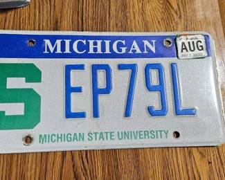 State of Michigan MSU Plate