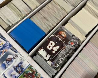 Large 4-Row Football Trading Card Collection - NFL Cards, Rookies, Inserts & More