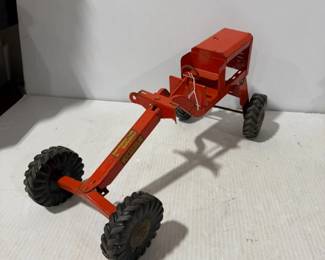 Vintage Toy Road Grader Pressed Steel Construction Vehicle
