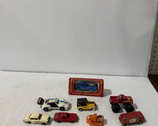 Assorted Die-Cast Toy Cars & Trucks Lot with Cameo Amoco Tanker & Monster Truck