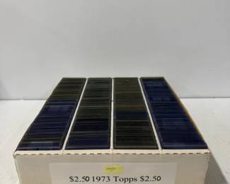 Large Box of Trading Card Top Loaders - 4 Rows of Plastic Card Holders