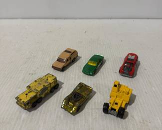 6-Piece Die-Cast Toy Vehicle Lot Hot Wheels, Matchbox & Mattel Cars