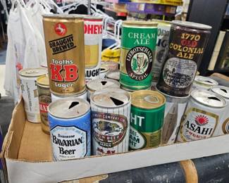 Lot of Various Vintage Beer Cans