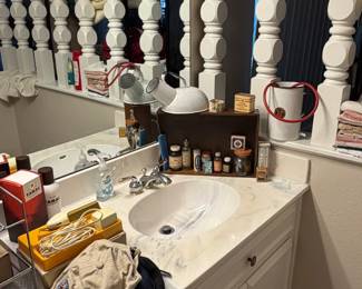 Vintage metal urinal and men's items