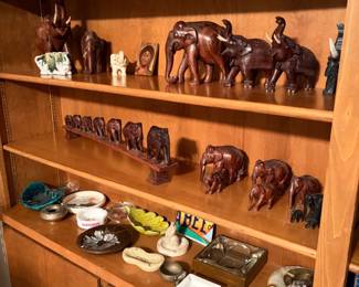 Wooden Elephant carvings