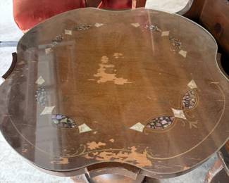 End table with Mother of Pearl Inlay