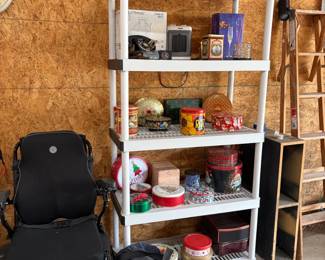 Electric Wheelchair (works!) and older tins