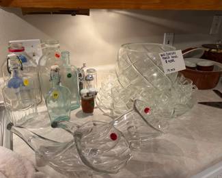 Vases and punch bowl