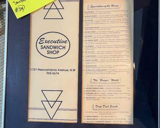 24. Executive Chef Menu Framed