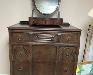 Vintage Chest of Drawers, Shaving Mirror