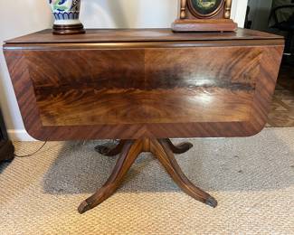 Drop Side Table w/Brass Tips,