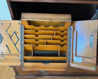 Antique Wood Stationary/Writing Box,