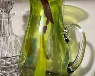 BLENKO GREEN PITCHER