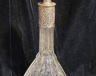 ANTIQUE ETCHED DECANTER