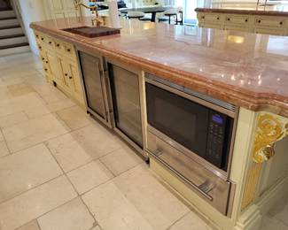 Double Door Frig, Microwave & Warming Drawer NOT included with purchase.