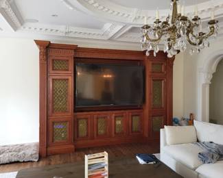 Custom Architectural Entertainment Center / Media Wall. $2,800.00