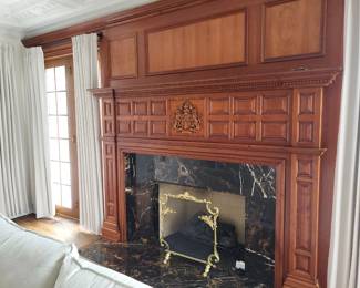 $3,900.00 Clive Christian Armorial Fireplace Set - Mantel, Surround, Overmantel & Marble, 9ft