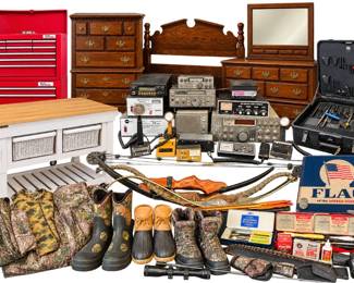 Auction Lot Tools, Radios, and Outdoor Gear