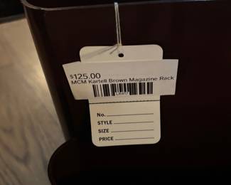 MCM Kartell Brown Magazine Rack 