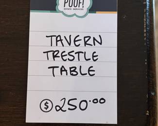 Tavern Trestle Table 