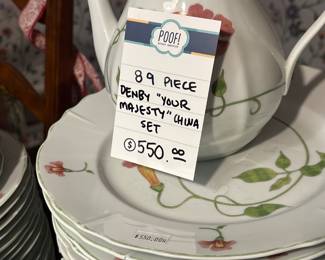 89 Piece Denby "Your Majesty" China Set 