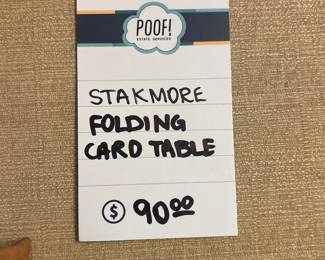 Stakmore Folding Card Table 