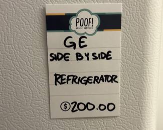 GE Side by Side Refrigerator 