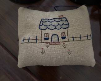Hand embroidered pin cushion