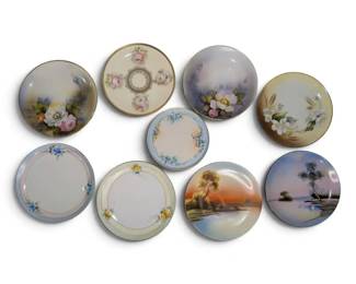 Hand Painted Floral  Scenic Plates By Nortake, Meito, Nippon  More