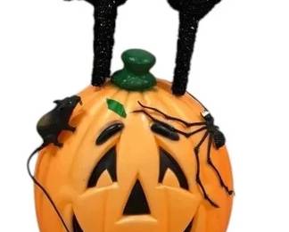 Halloween Pumpkin Blow Mold w Spooky Critters