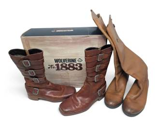 Two Pairs Of Womens Boots, Wolverine Size 6.5  More
