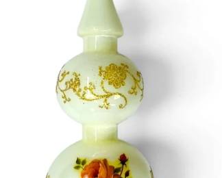 Hand Decorated White German Christmas Tree Topper W Box