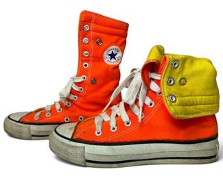 Converse 1987 Vintage NeeHi XHI Calf Fold Orange Yellow Sneakers