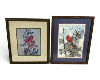 Signed Cardinal Framed Pictures