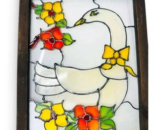 Faux Stained Glass Goose