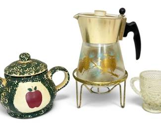 Vintage Drip Coffee Pot, Ceramic Tea Pot,  More