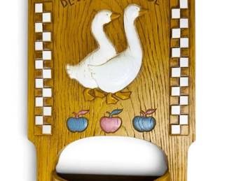 Goose Bless This House Wall Pocket