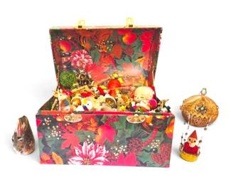Mystery Box Of Vintage Christmas Ornaments  More