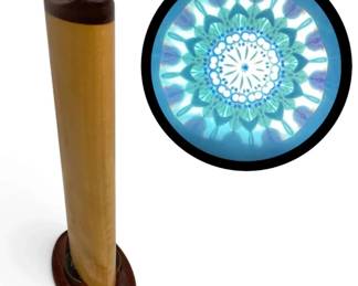 TwoToned Wooden Kaleidoscope w Brass Wheel
