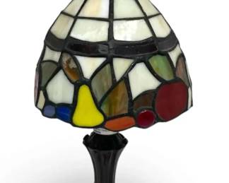 Petite Tiffanystyle Lamp With Stained Glass Shade