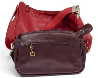 Red Leather Shoulder Handbags by Giani Bernini  Etienne Aigner