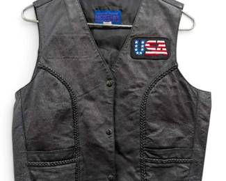 Montana Harley Davidson Leather Vest  L