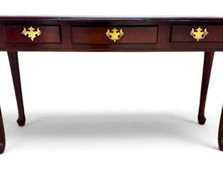 Dark Brown Sofa Table With Drawer