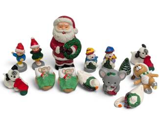 Miniature Christmas Themed Animals  People