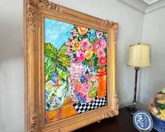 Original Oil by Popular NC Artist Becca Speight ~38x33 (including gold wood frame)
